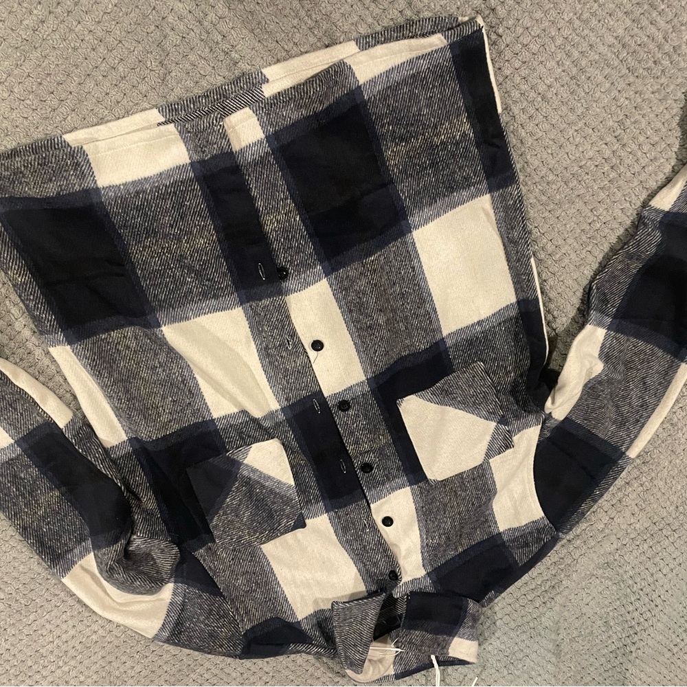Plaid Button-Up Shirt